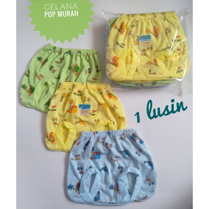 1 LUSIN celana pop bayi grosir murah ful motip