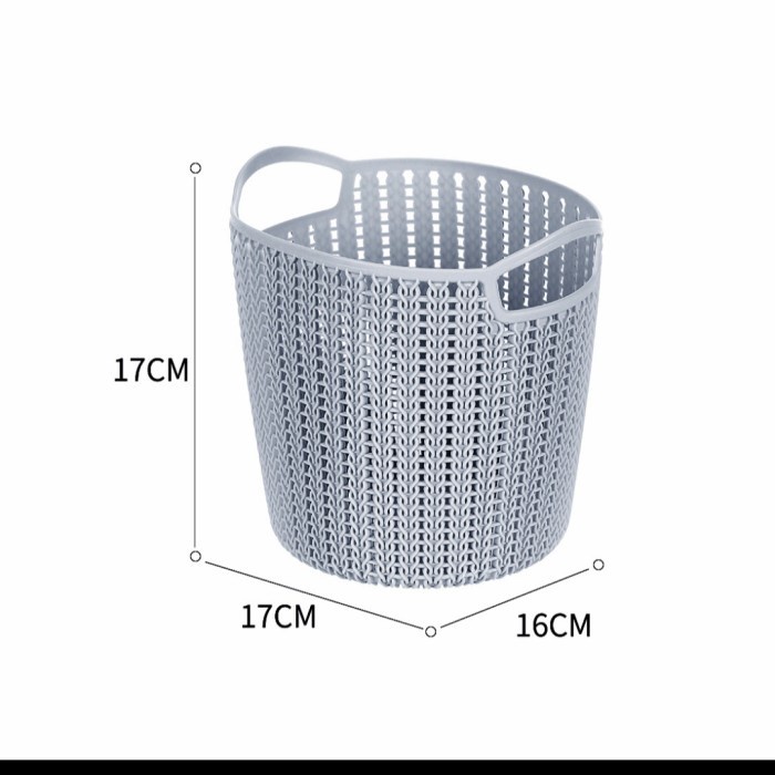 M19 Keranjang Ember Penyimpanan Bulat Plaited Storage Bucket Serbaguna MINISO