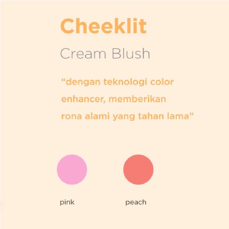 Emina Cheek Lit Cream Blush 10 ml Pink/Peach