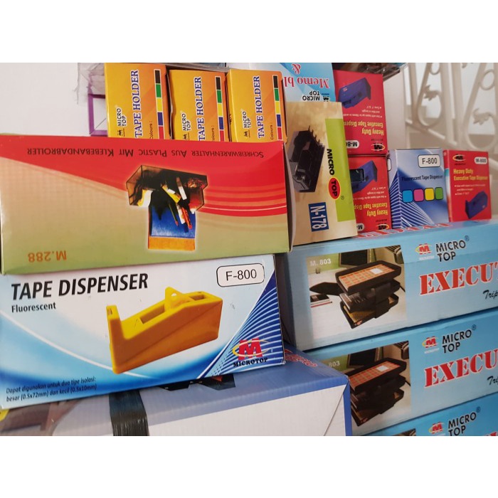 

Hemat Tape Dispenser Fluorescent / Tempat Solatip Microtop F800 Hemat