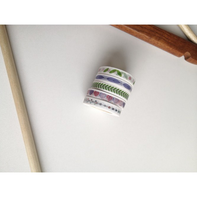 

[Sample: 20 cm] Washi Tape Premium 0,8 cm Motif Decorative Journal Scrapbooking