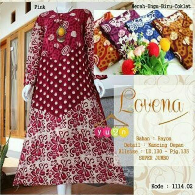 Longdres jumbo balon kancing depan busui bumil murah adem