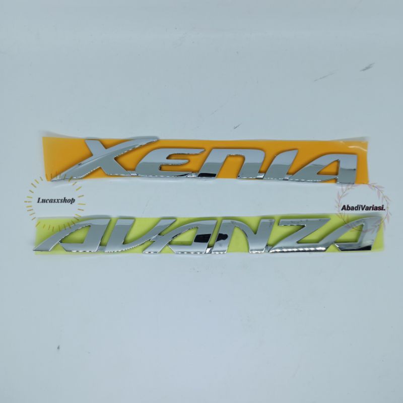 Emblem Logo Tulisan Avanza Xenia ORIGINAL Crum