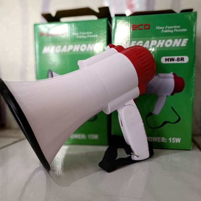 Megaphone Fleco HW-8R Rechargeable/Pengeras Suara/Untuk Merekam Suara Dan Musik Bisa Menggunakan Daya Batrei