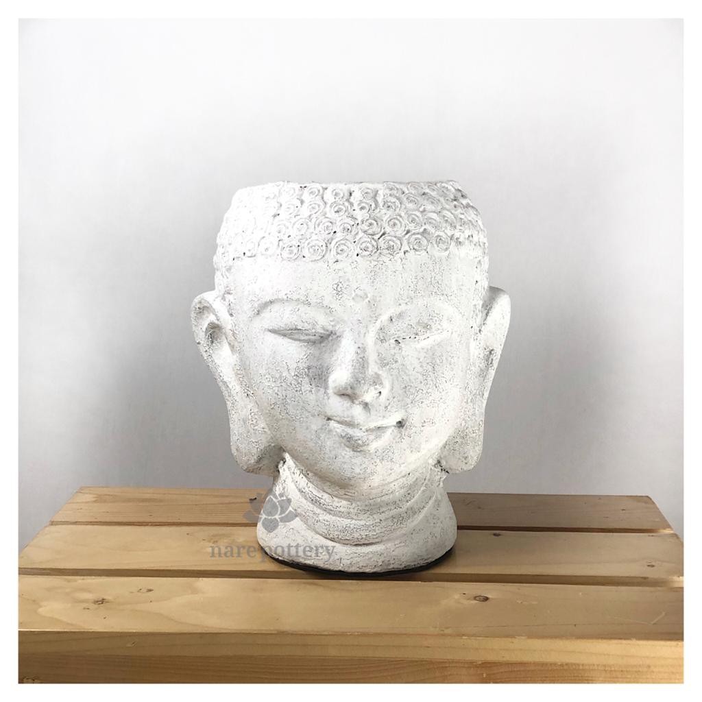 Budha Head / Pot Tanah Liat / Pot Gerabah / Pot Unik / Pot Terracotta