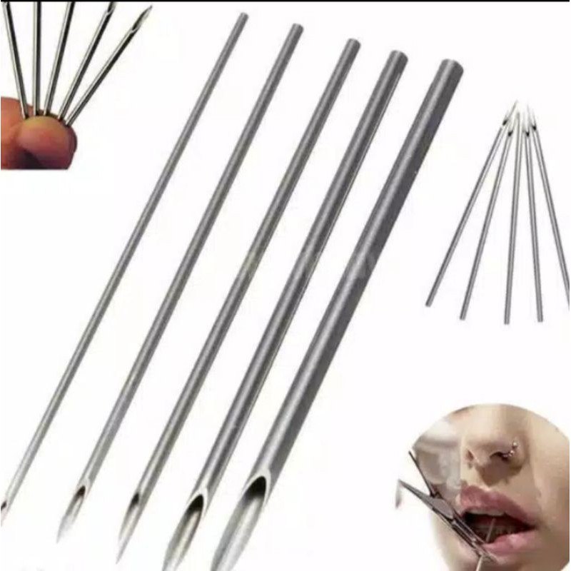 jarum piercing stainless 12g/14g/16g/18g/20g