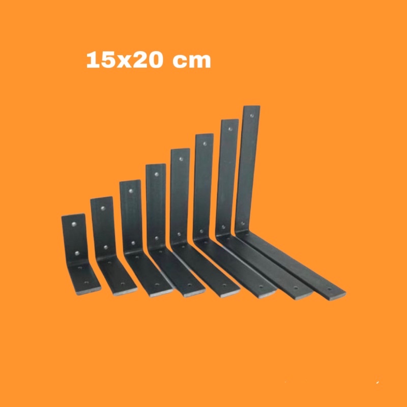 Besi siku L, dudukan ambalan dinding, bracket siku, plat siku, penyangga ambalan 15x20cm