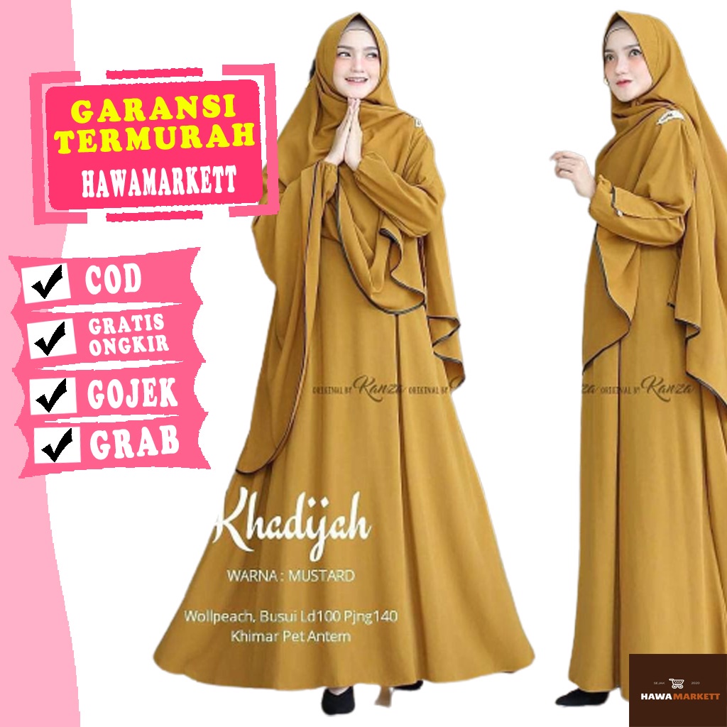HAWAMARKETT GAMIS DIJAH DAN KHIMAR FASHION MUSLIM PAKAIAN WANITA MAKASSAR QS