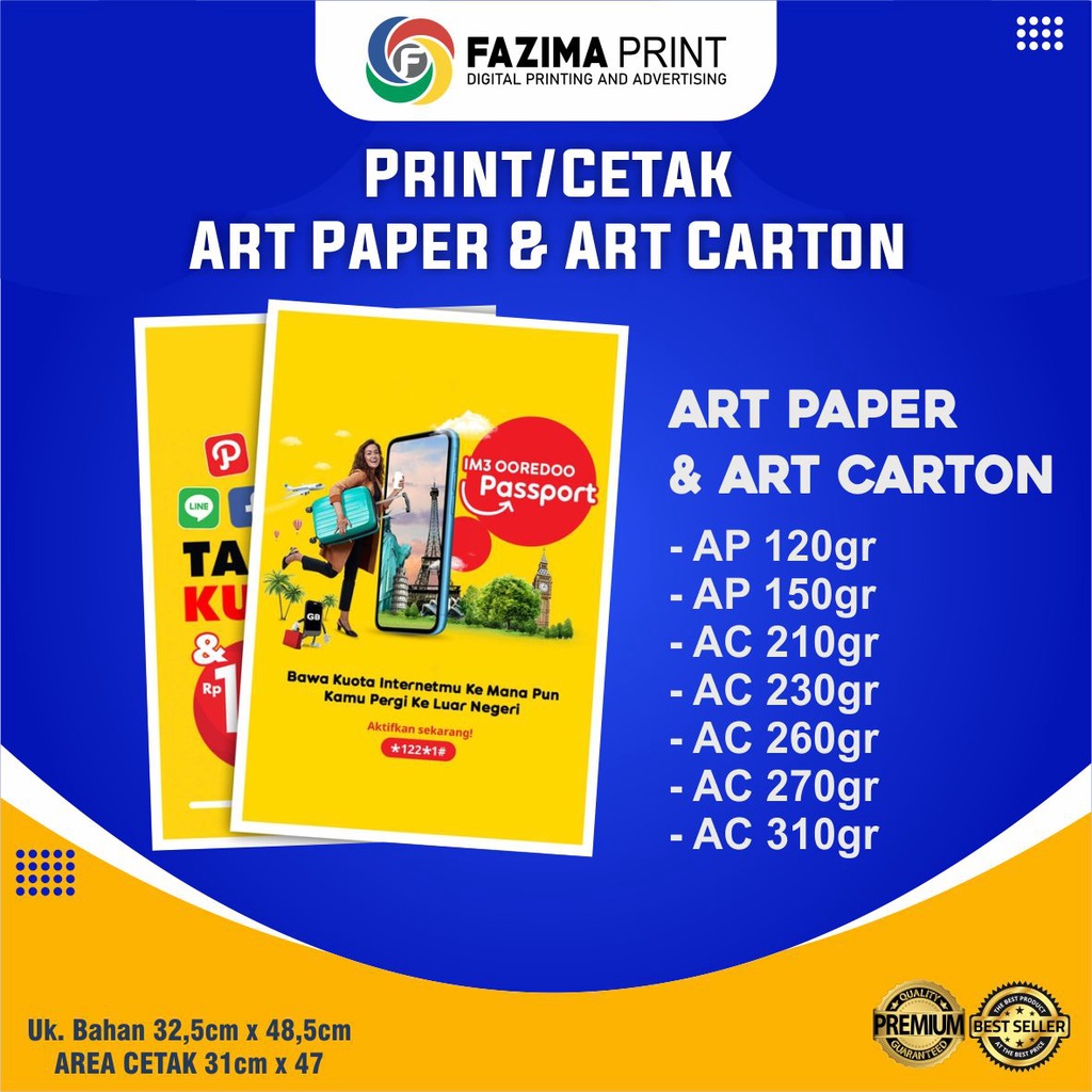 

Print A3+ | Cetak A3+ MURAH | Art Paper dan Matt Paper | 1 Sisi / 2 Sisi