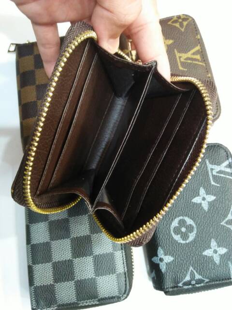 Dompet mini koin resleting motif