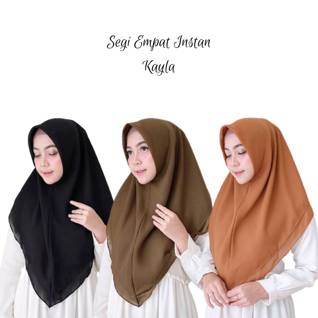 (PROMO) KHIMAR KAYLA 2 LAYER / HIJAB KERUDUNG JILBAB INSTANT INSTAN