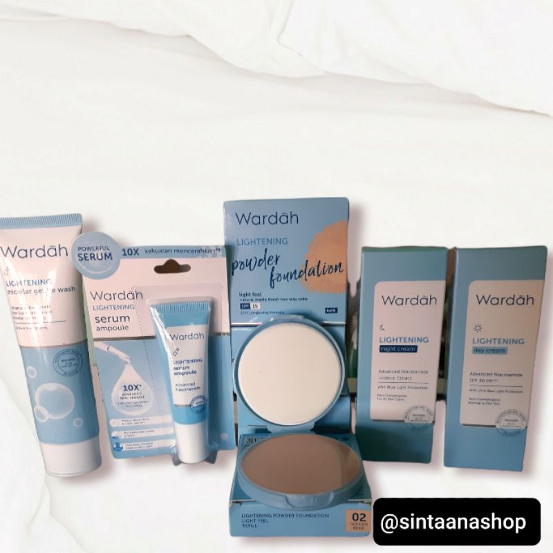 Wardah Lightening Series Paket Kosmetik |  Paket Wardah Lightening Series  5in1