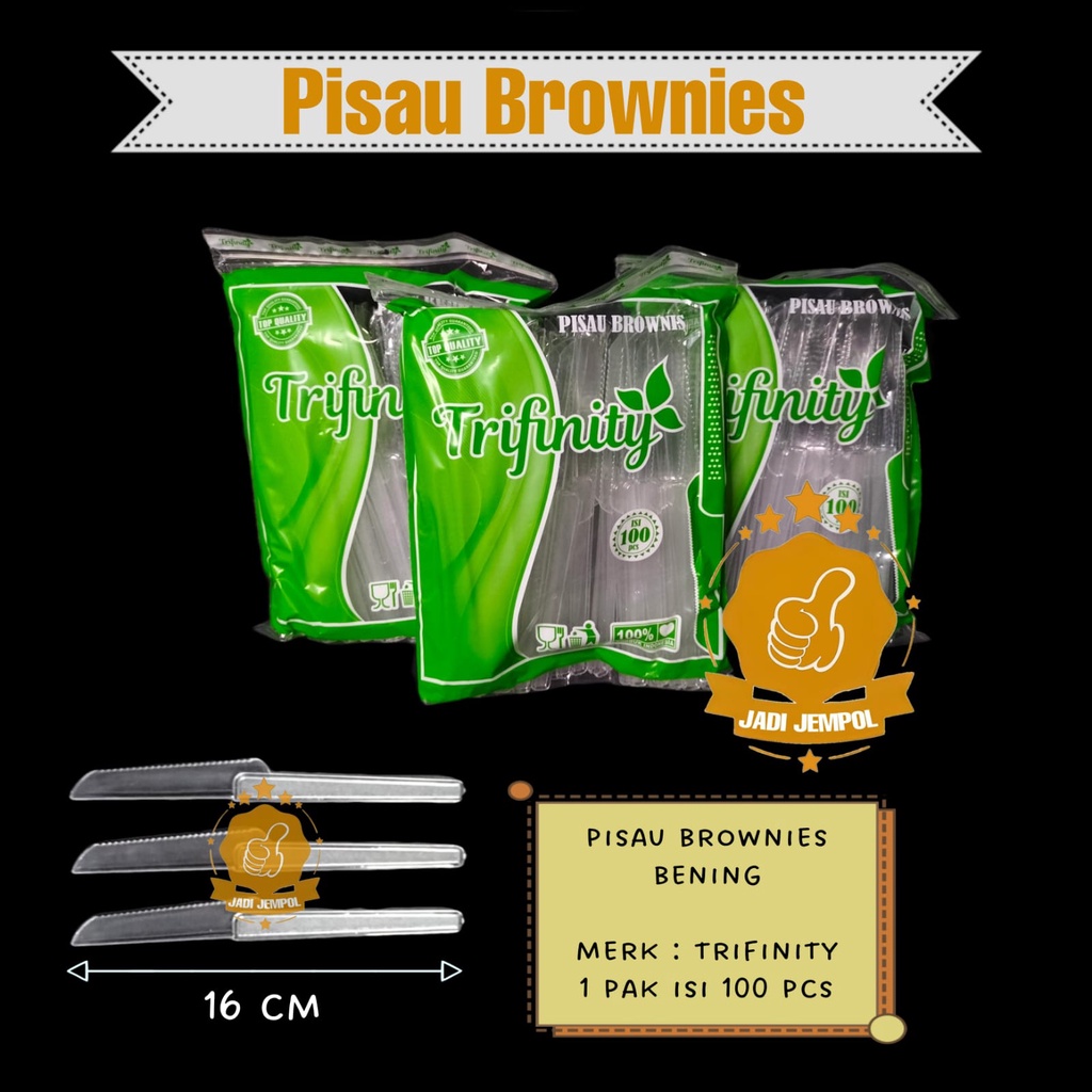 Pisau Plastik Bening untuk Brownies / Pisau Tart