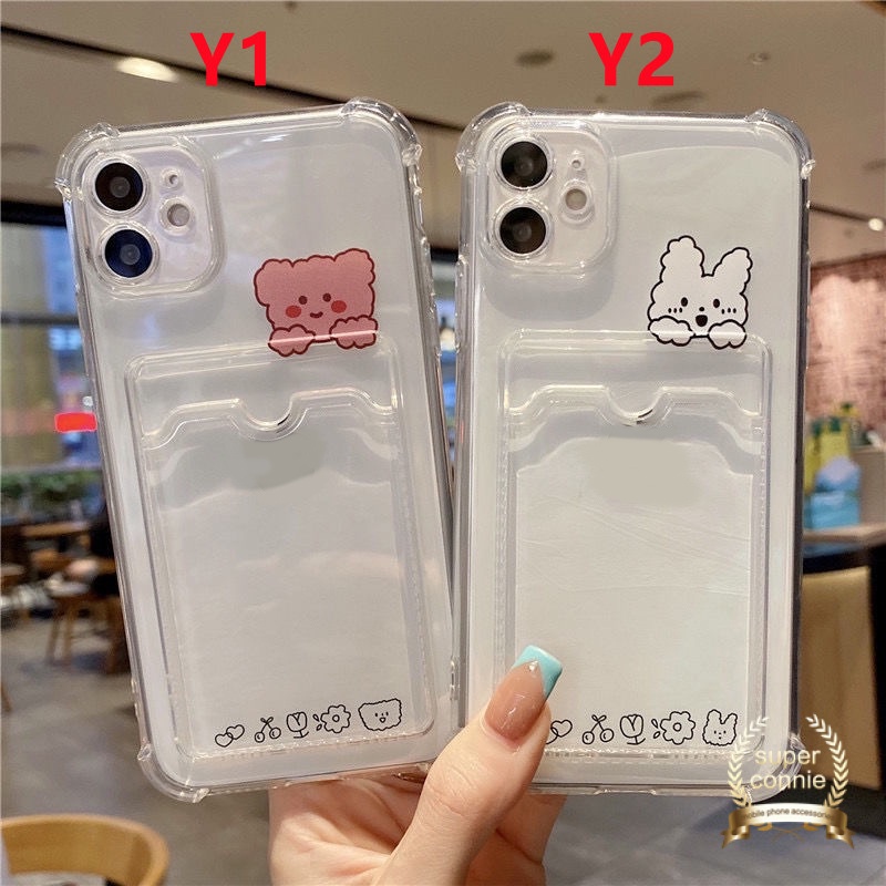 Soft Case Tpu Motif Kartun Beruang / Kelinci Untuk Oppo A12 A15 A16 A7 A5s A12E A54 A74 A35 A11k