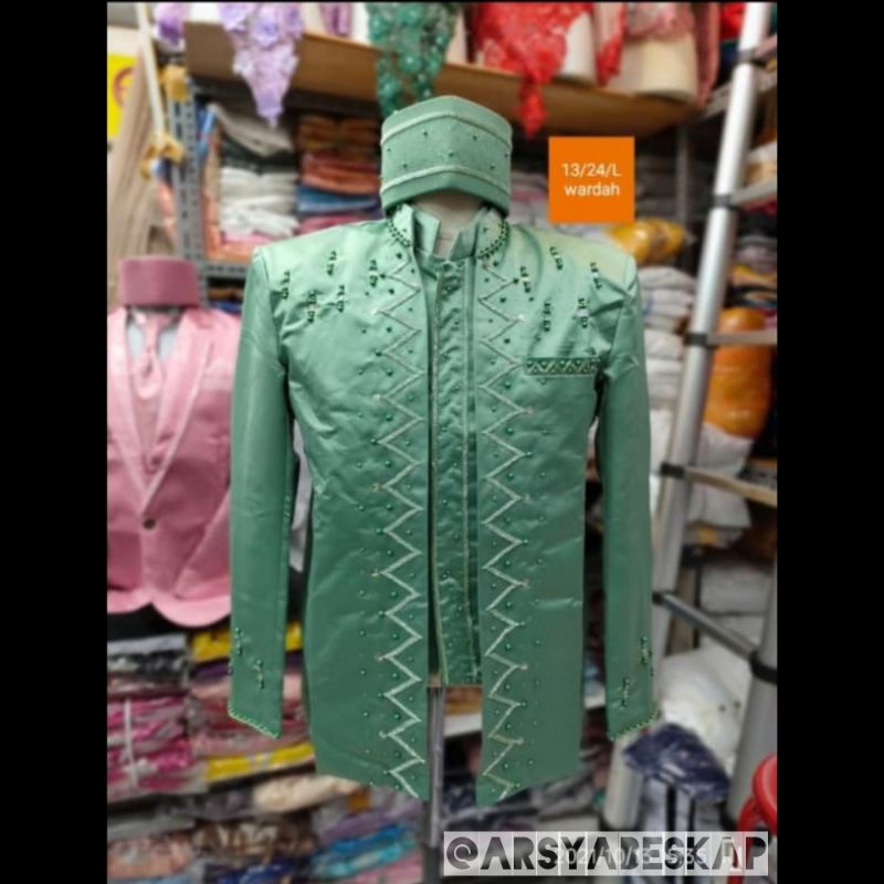 COD Jas Pengantin Beskap Akad Basofi Payet
