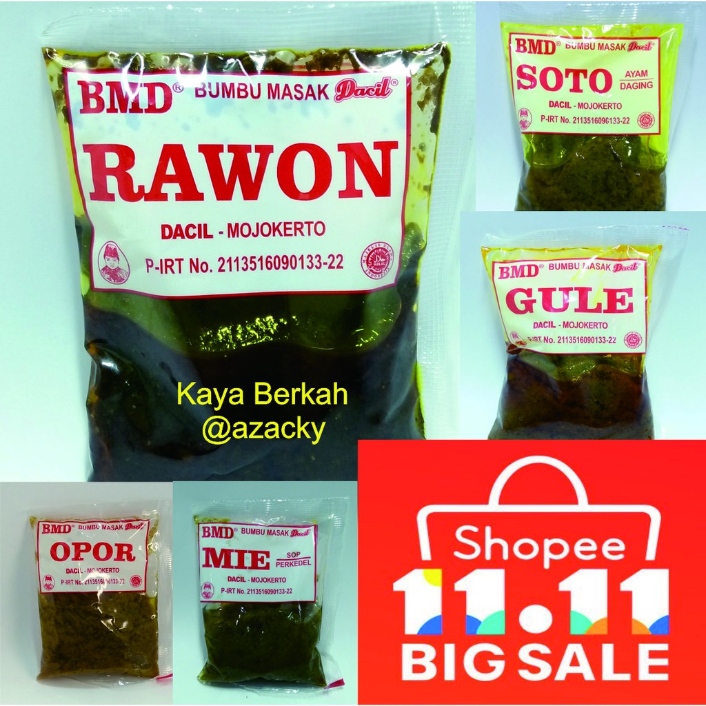 

Bumbu Rawon dari Bumbu Dapur masak instan Dacil lengkap