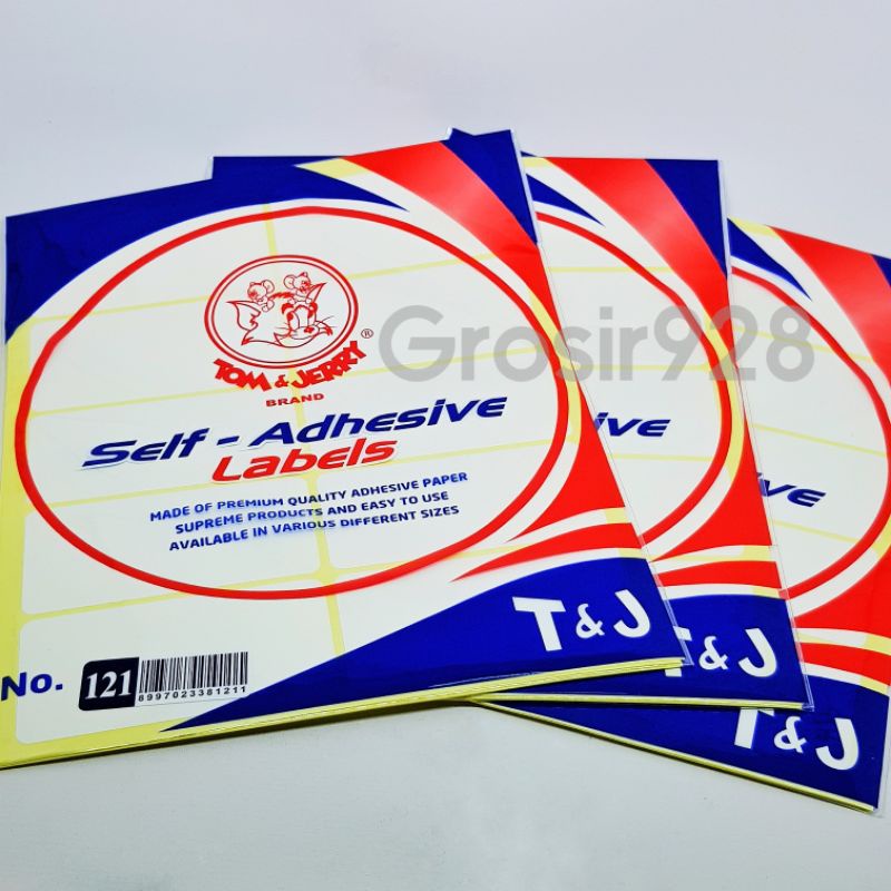 

Sticker Self Adhesive Labels No 99 103 112 121 T&J Tom & Jerry (10 lembar)