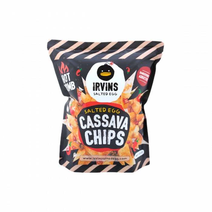 

#HANDCARRY Irvins Hot Bomb Salted Egg Cassava Chips 230 gram (Big) - UFOHCR2547