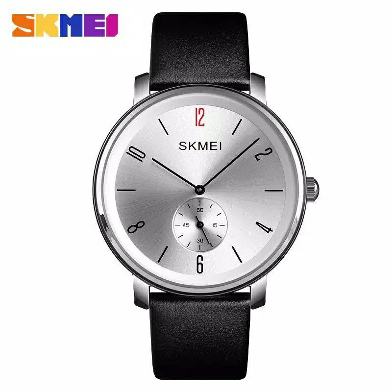 Jam skmei 1398 original leather bergaransi free box karton