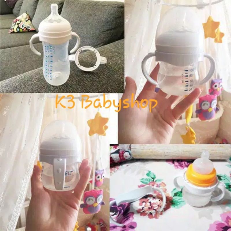 handle gagang pegangan botol susu bayi untuk avent natural classic pigeon wideneck