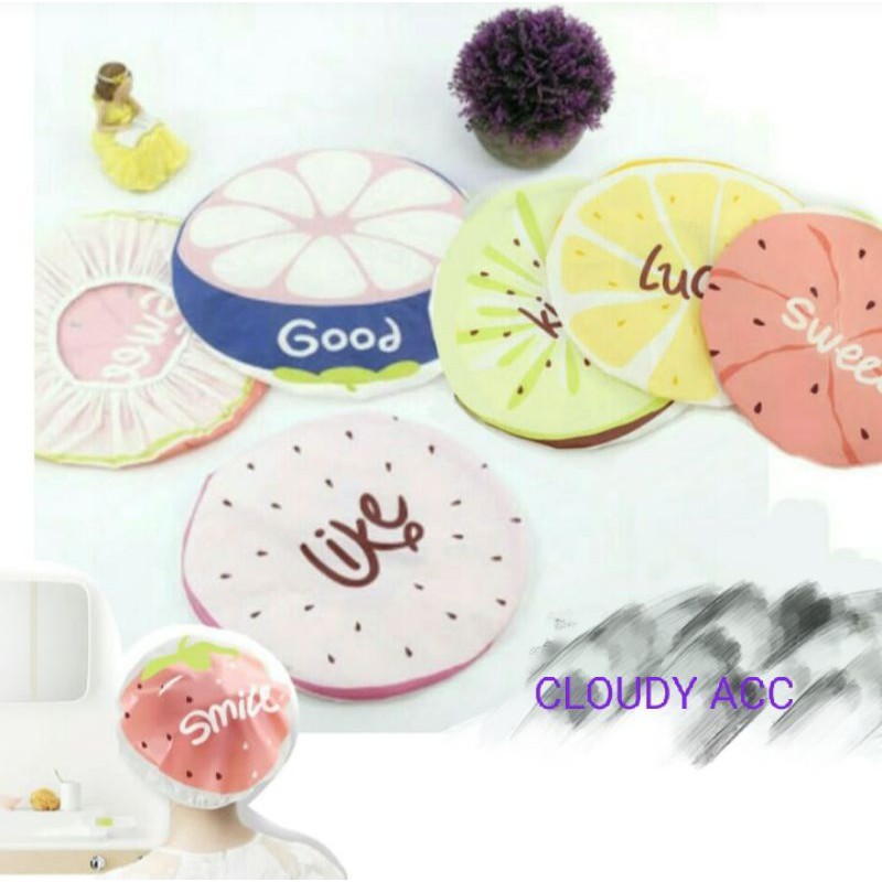 Shower cap karakter tutup kepala mandi bahan plastik  import quality topi mandi