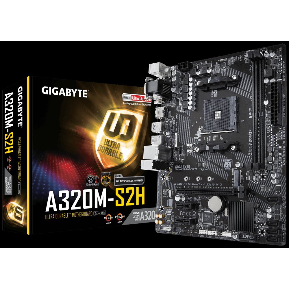Gigabyte GA-A320M-S2H Socket AM4 Bagus