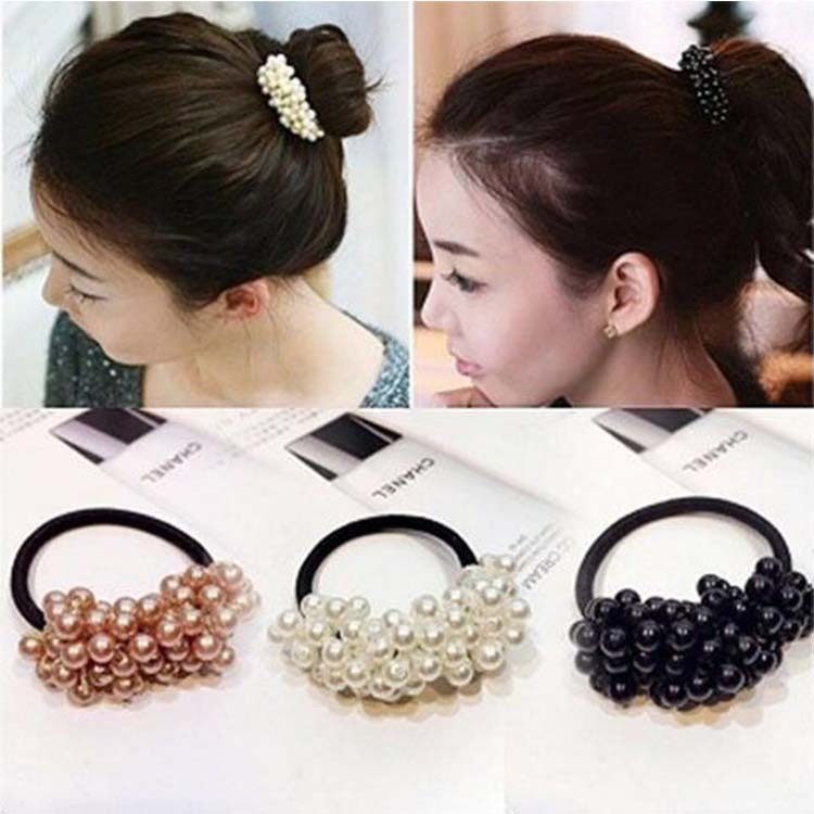 MURMURE.ID | IKAT RAMBUT MUTIARA ANGGUR ALA KOREA MURAH IMPORT PEARL HAIRTIE HA082-1