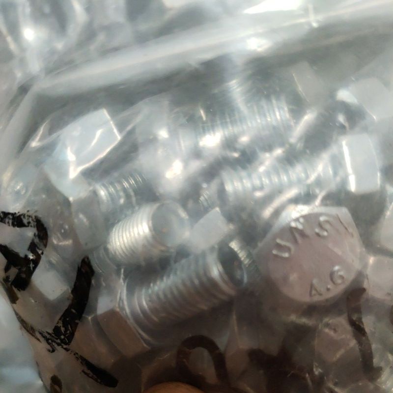 baut m8x15 / bmp m8x15 / baut m8 x 15mm / baut m8 panjang 15mm / baut galvanis kunci 13 x 15mm drat 