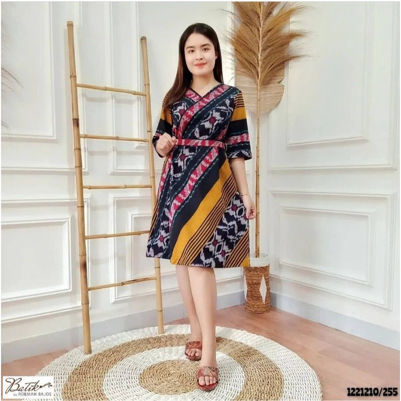 dress tenun - baju tenun wanita - dres tenun - dress etnik -baju pesta - baju kondangan - baju tenun