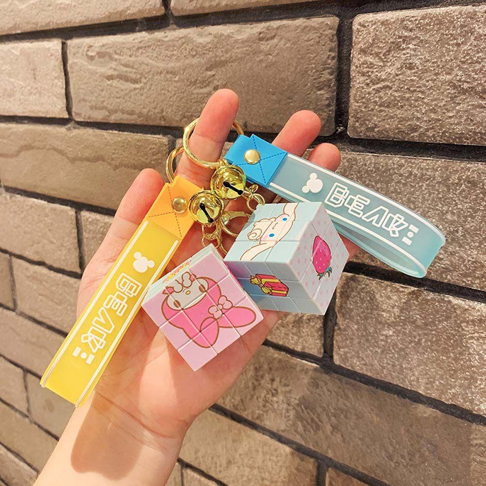 Mxbeauty Kartun Gantungan Kunci Silikon Indah Kuromi Kitty Kucing Liontin Gadis Hadiah Ransel Aksesori Anime Keychain