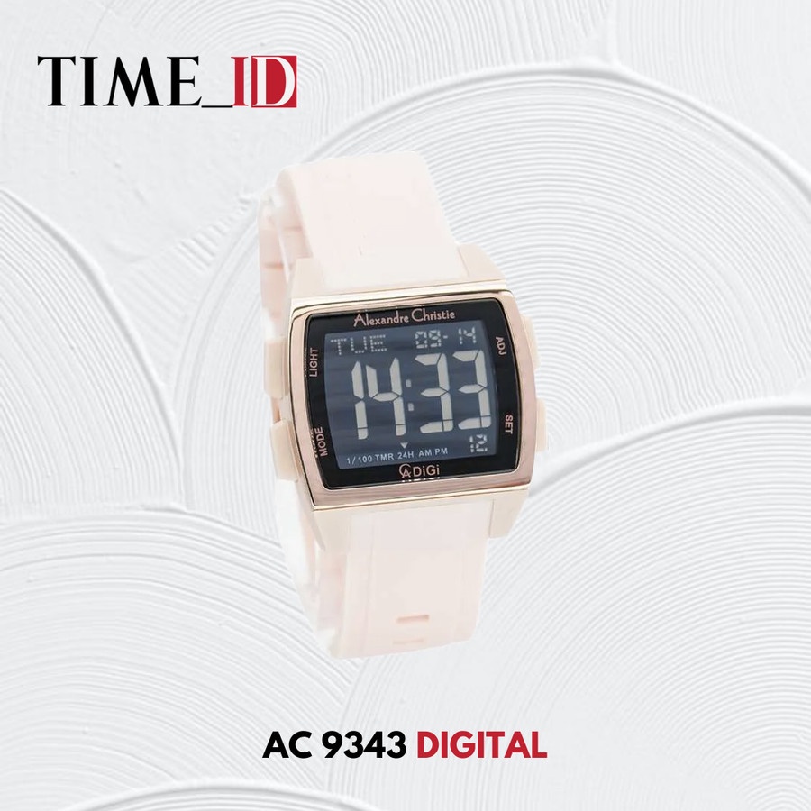 Jam Tangan Alexandre Christie AC 9343 DIGITAL PEACH UNISEX