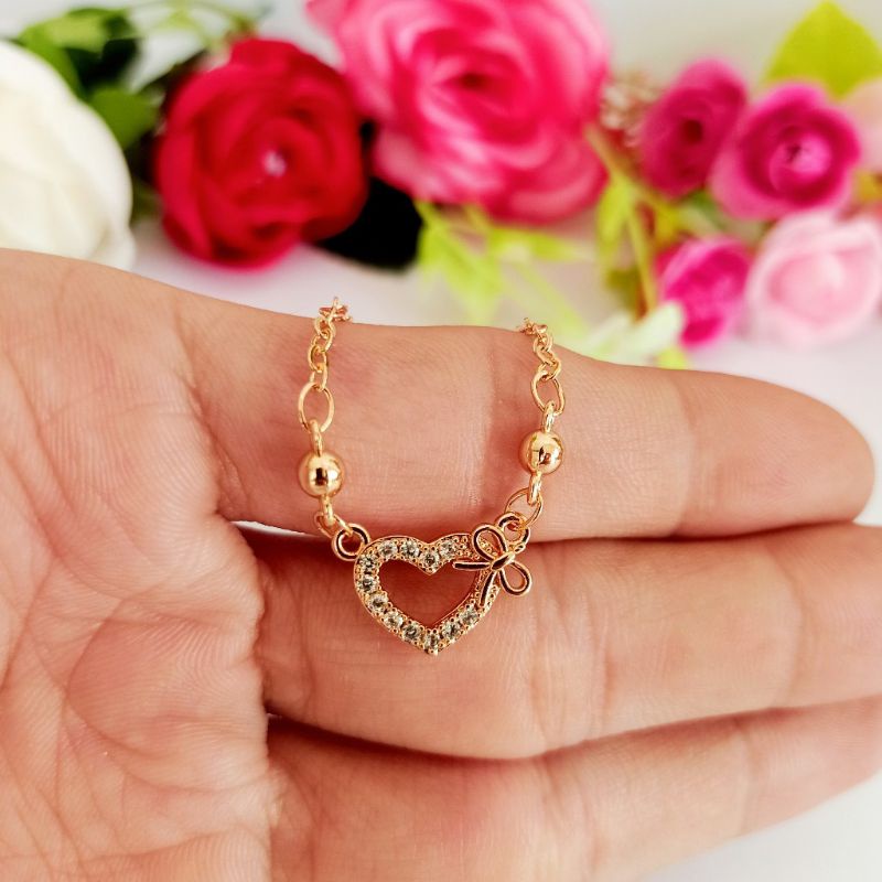 Kalung liontin mini love terlaris/kalung fashion wanita kekinian