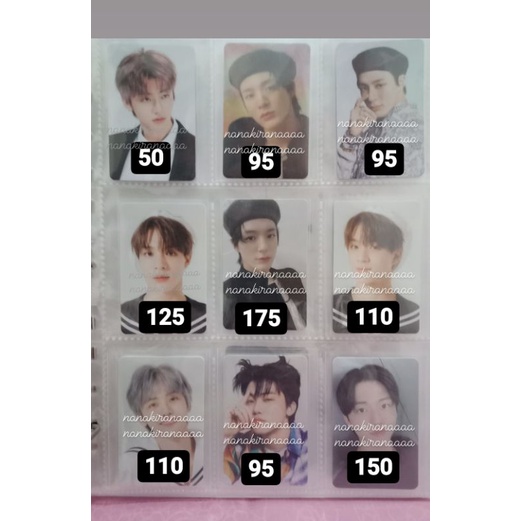 Photocard jeno b2s,kihno hello,holo,lenti. Photocard jaemin b2s,holo,bene,owhat