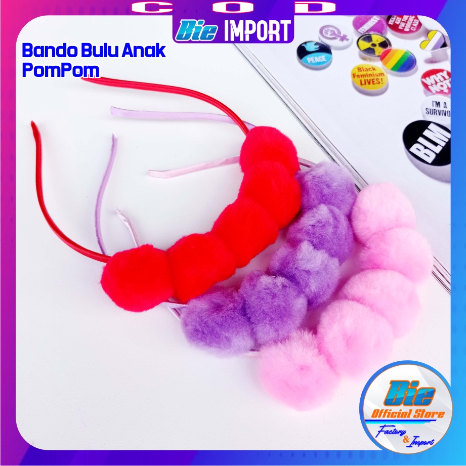 Bando Anak Pompom Korea Style Impor Best Seller