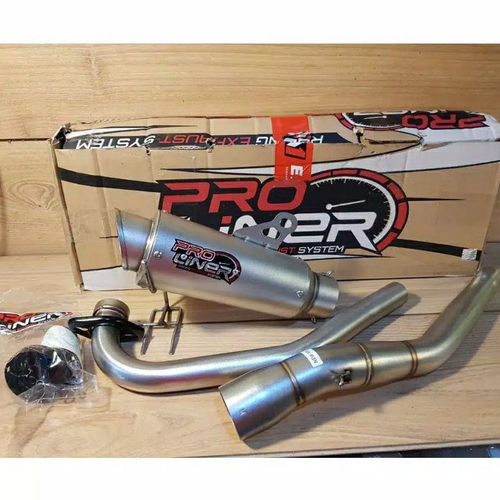 KNALPOT PRO LINER R15 CBR GSX FU DLL knalpot asli pro liner full sistem