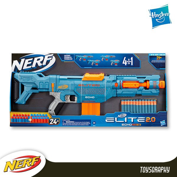 Nerf Elite 2.0 ECHO CS10 4 in 1 Delta Trooper 24 Darts DB