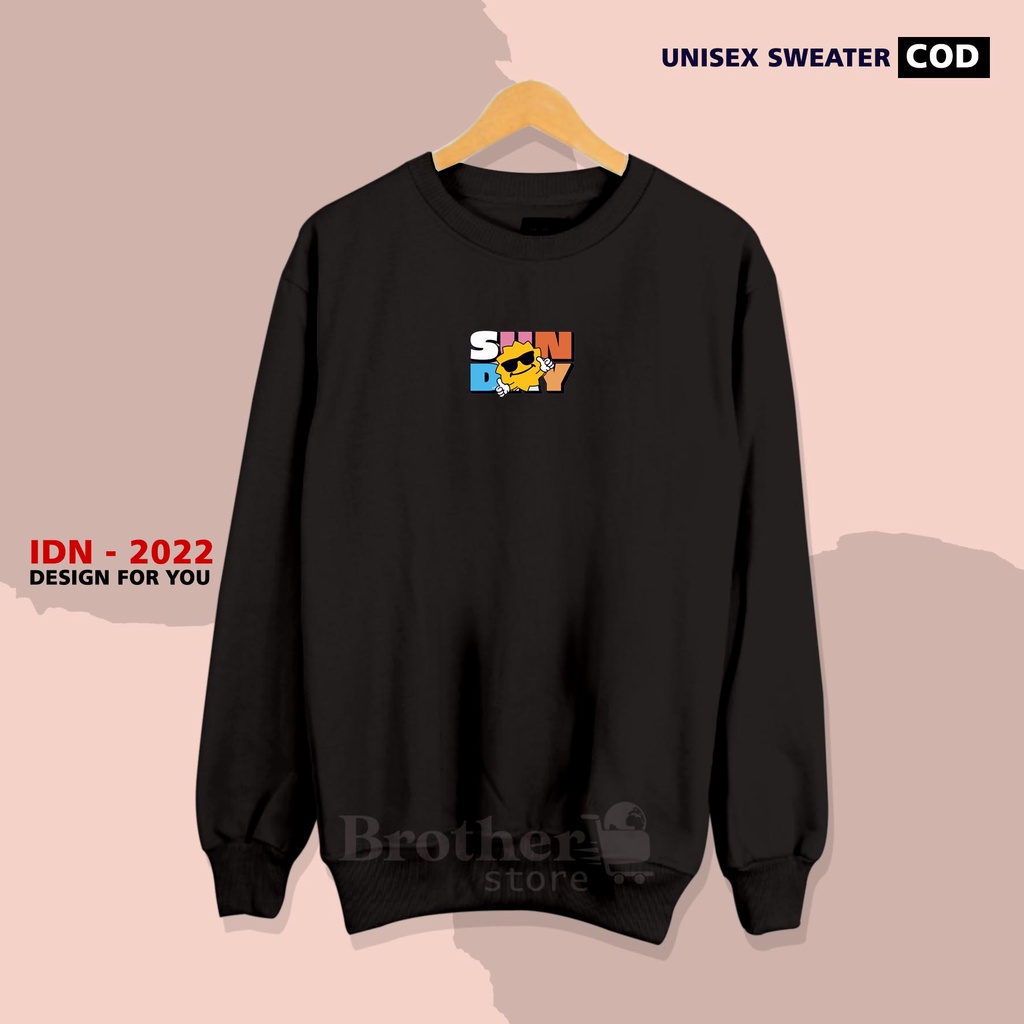 Brother Store - Sweater crewneck pria wanita - Monday