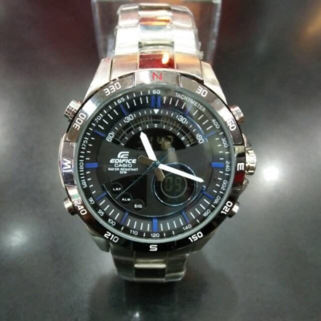 JAM TANGAN PRIA CASIO EDIFICE DOUBLE TIME KW SUPER