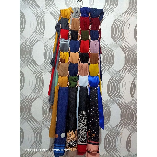 Hijab segiempat,pasmina ceruti/plisket/bergo ped