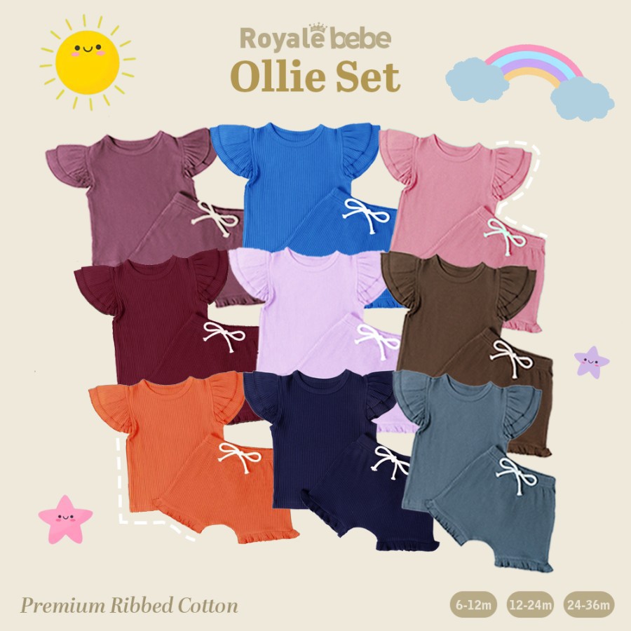 Royale Bebe Setelan Ollie Set Setelan Baju Anak Perempuan GRUP 1