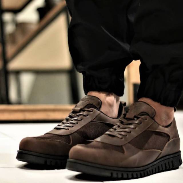 NICK BROWN - BRADLEY'S | Sepatu Sneakers Kulit Asli Pria Kasual Santai Bikers Main Gowes Original