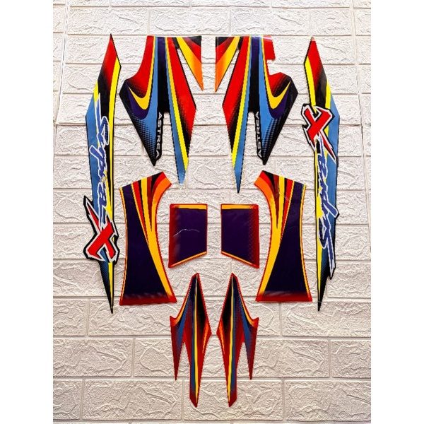 Striping Stiker lis bodi honda supra x lama asli ori