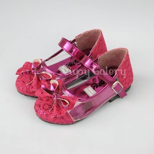 Viyoy Sepatu Balet Anak  Model Brukat Mika Pita Flatshoes Terbaru