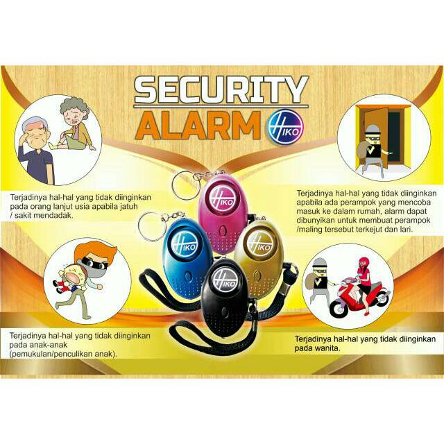 SECURITY ALARM / GANTUNGAN ALARM PRIBADI (Hiko)