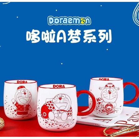 Mug keramik motif Doraemon/ Cangkir Keramik Doraemon