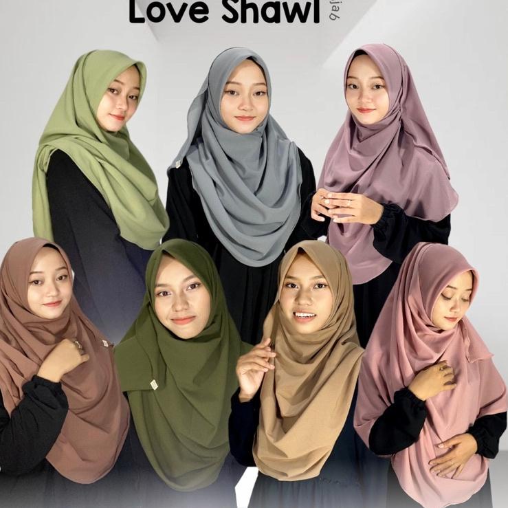 Love Shawl by Arasa Hijab  Diamond Crepe Premium  Malay Shawl  Jilbab Syari  Bawal shawl  Pashmina S