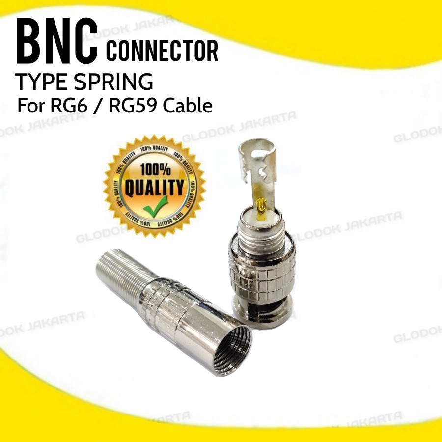 Jack BNC Male Connector Konektor BNC Model Baut / Spring