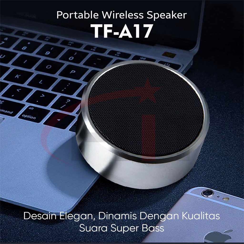 Speaker Bluetooh Mini A17 Wireless Portable Simplicity Series Material Aluminium Alloy Ring + Abs Plastic Type TF-A17