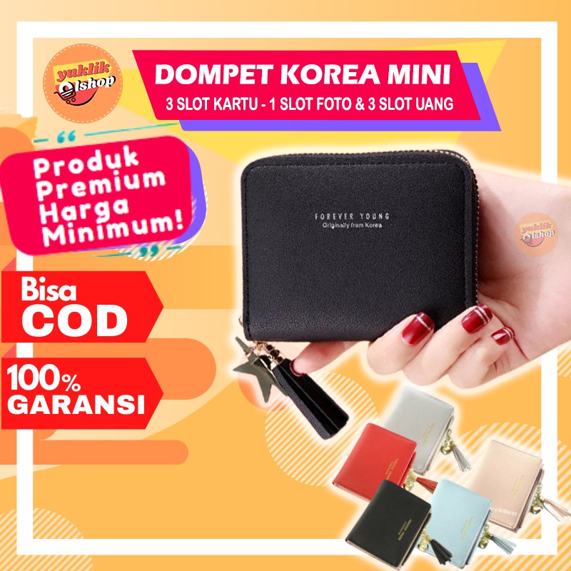 Dompet Wanita Lipat Korea Mini Kecil Import Murah Terbaru Miniso Lucu Branded Original Simple -FY RK