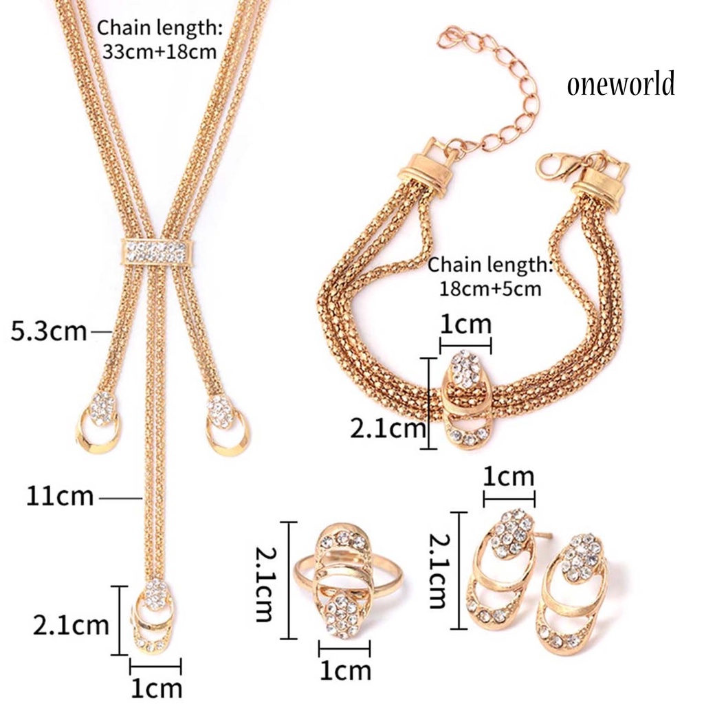 OW@ Bracelets All-Match Comfortable Alloy Rhinestone Pendant Necklace for Banquet